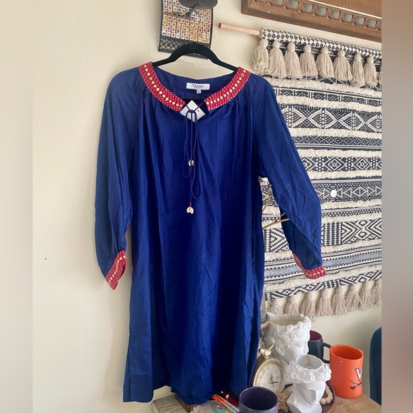 Mirror embroidered shell tassel attached kameez or tunic dress, branded - Picture 6 of 8